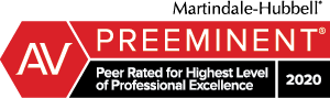 Martindale-Hubbell AV Preeminent Peer Rated For Highest Level of Professional Excellence 2020